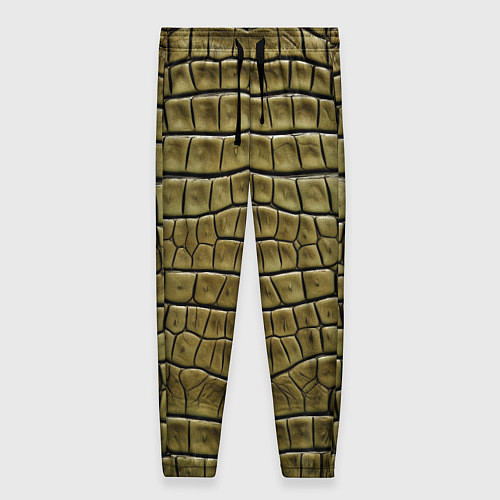 Женские брюки Текстура кожи крокодила / 3D-принт – фото 1