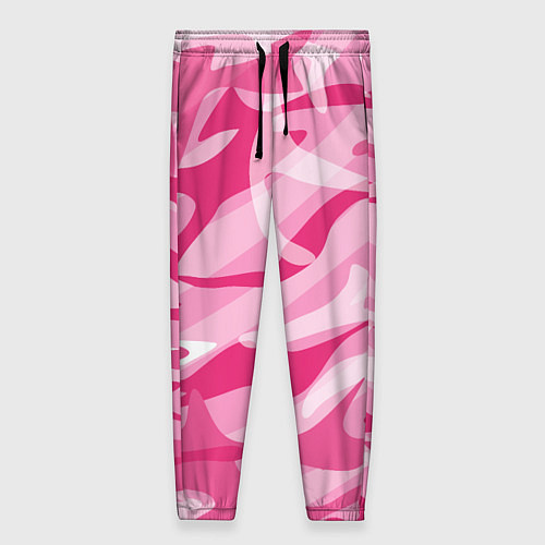 Женские брюки Камуфляж в розовом / 3D-принт – фото 1