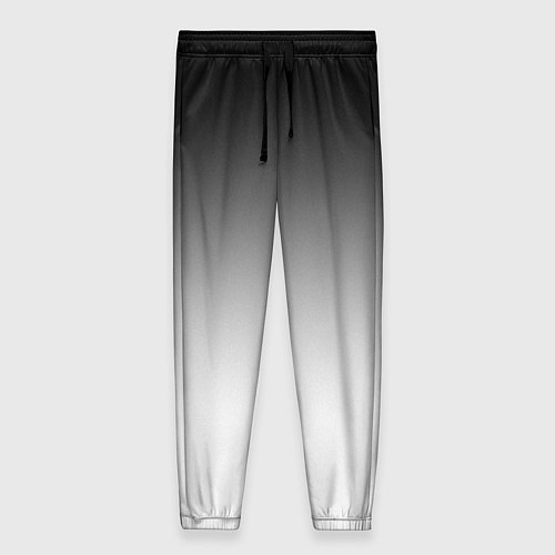 Женские брюки Black and white gradient / 3D-принт – фото 1