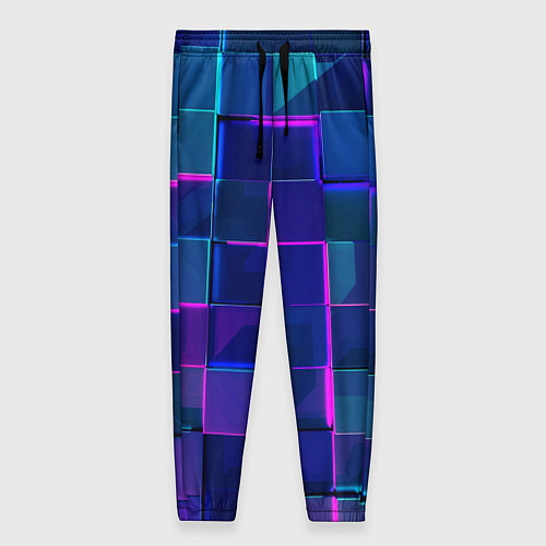 Женские брюки Неоновая мозаика из стекла / 3D-принт – фото 1
