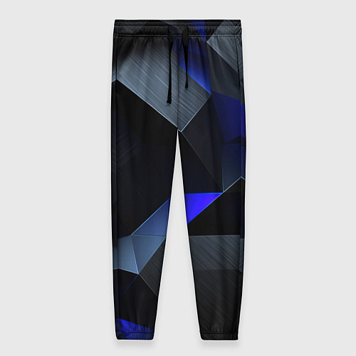 Женские брюки Black blue abstract / 3D-принт – фото 1
