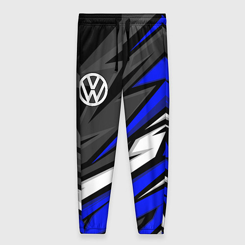 Женские брюки Volkswagen - Синяя абстракция / 3D-принт – фото 1