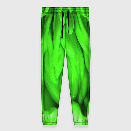 Женские брюки Зеленая абстрактная текстура / 3D-принт – фото 1