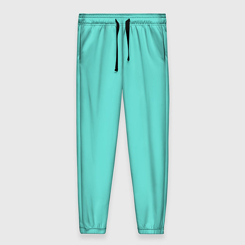 Женские брюки Цвет Тиффани / 3D-принт – фото 1