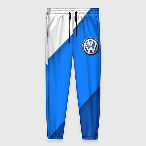 Женские брюки Volkswagen - голубые линии / 3D-принт – фото 1