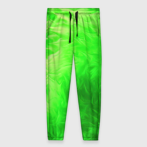 Женские брюки Яркий зеленый фон / 3D-принт – фото 1