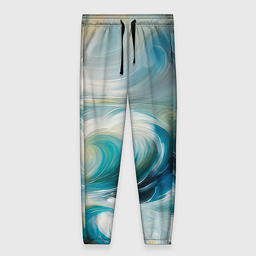 Женские брюки Штормовые волны океана / 3D-принт – фото 1