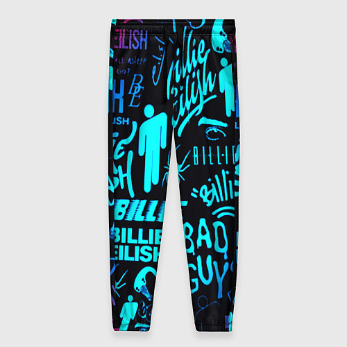 Женские брюки Billie Eilish neon pattern / 3D-принт – фото 1