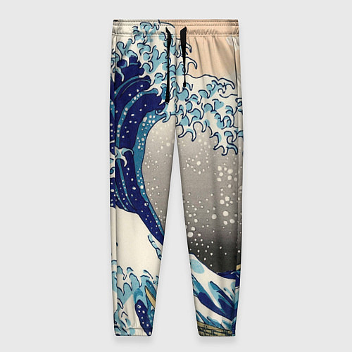 Женские брюки Великая волна от Канагава / 3D-принт – фото 1