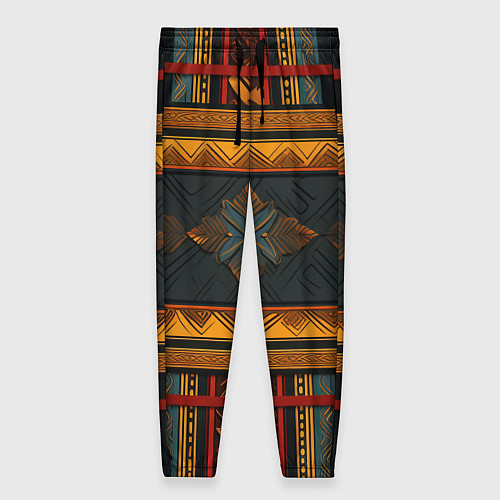 Женские брюки Этнический рисунок в полоску / 3D-принт – фото 1