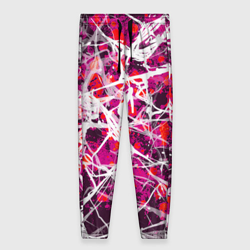 Женские брюки Абстракция - черная вдова / 3D-принт – фото 1