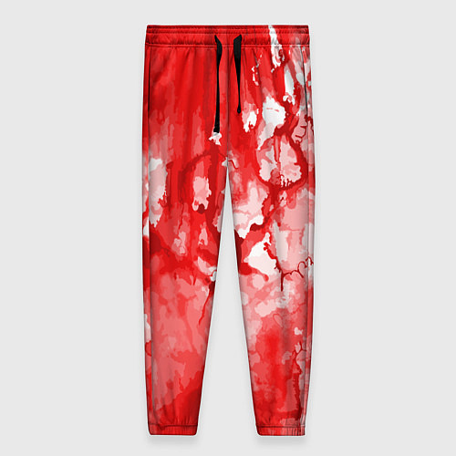 Женские брюки Кровь на белом / 3D-принт – фото 1