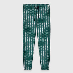 Брюки женские Зелёно-морской в полоску, цвет: 3D-принт