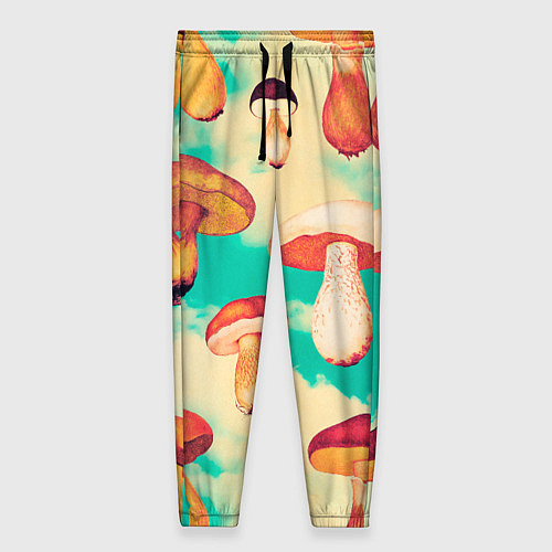 Женские брюки Грибы в небе паттерн / 3D-принт – фото 1