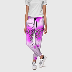 Брюки женские Y2K purple butterfly, цвет: 3D-принт — фото 2