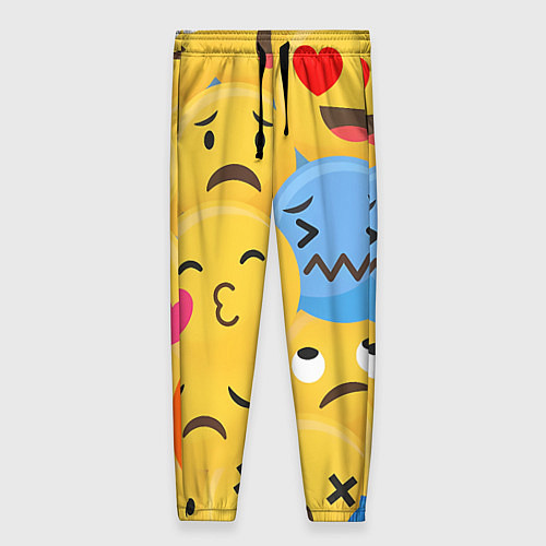 Женские брюки Смайлы разные эмоции / 3D-принт – фото 1