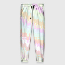 Брюки женские Размазанные бледные полосы, цвет: 3D-принт