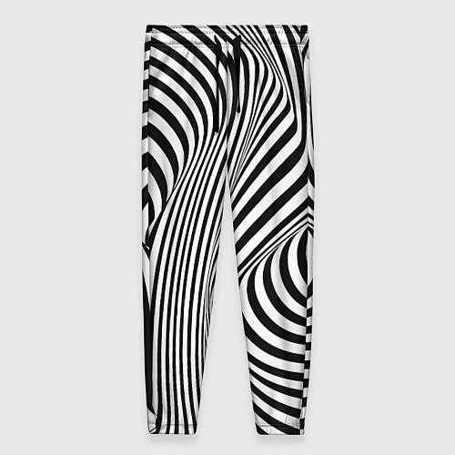 Женские брюки Цвета зебры оптическая иллюзия / 3D-принт – фото 1