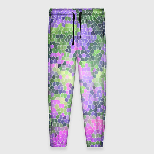 Женские брюки Разноцветный витраж / 3D-принт – фото 1