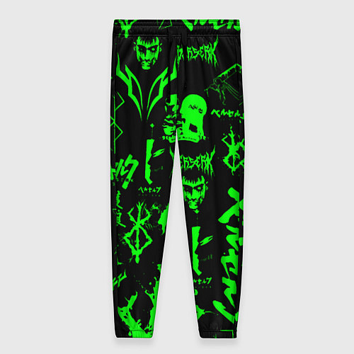Женские брюки Berserk neon green / 3D-принт – фото 1