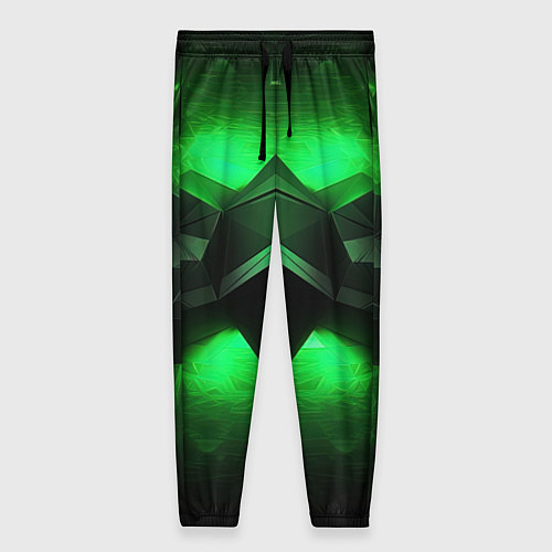 Женские брюки Абстрактное царство зелени / 3D-принт – фото 1