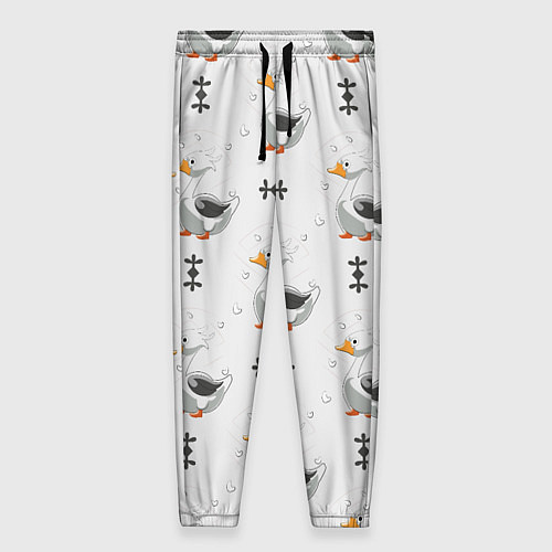 Женские брюки Гусь и фигуры / 3D-принт – фото 1