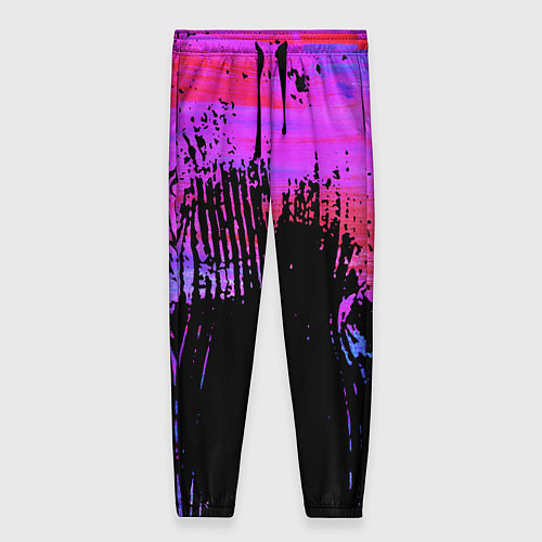 Женские брюки Розово синий сочный гранж / 3D-принт – фото 1