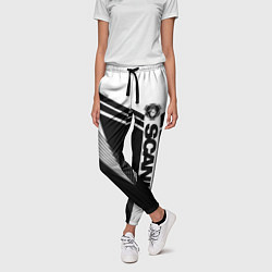 Брюки женские Scania логотип на абстрактном фоне, цвет: 3D-принт — фото 2