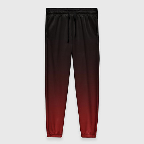 Женские брюки Градиент от тёмного до тёмно красного / 3D-принт – фото 1