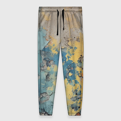 Женские брюки Гранжевая стена с краской / 3D-принт – фото 1