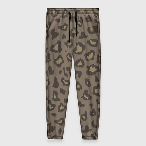 Женские брюки Темный леопардовый узор / 3D-принт – фото 1