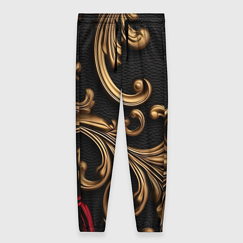 Женские брюки Золотые абстрактные узоры / 3D-принт – фото 1