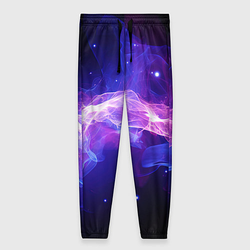 Женские брюки Фиолетовый туман в движении / 3D-принт – фото 1