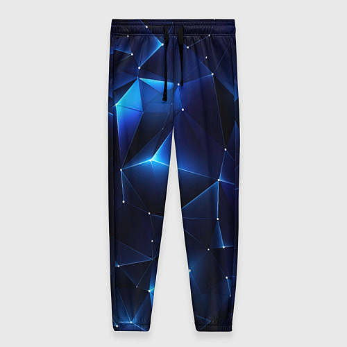 Женские брюки Синяя геометрическая абстракция / 3D-принт – фото 1