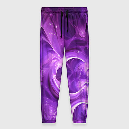 Женские брюки Фиолетовая фрактальная абстракция / 3D-принт – фото 1