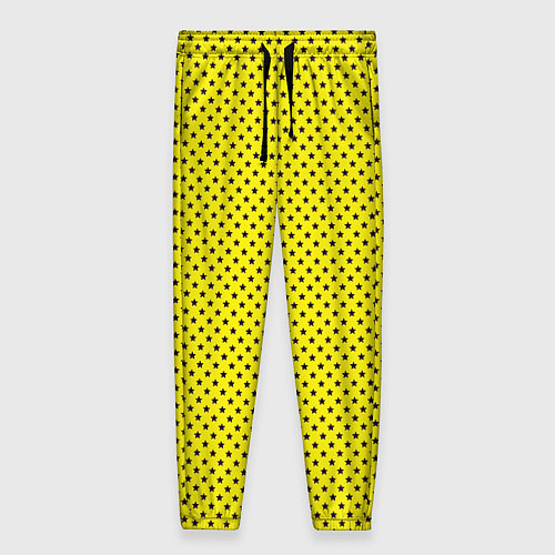 Женские брюки Лимонный со звёздочками / 3D-принт – фото 1