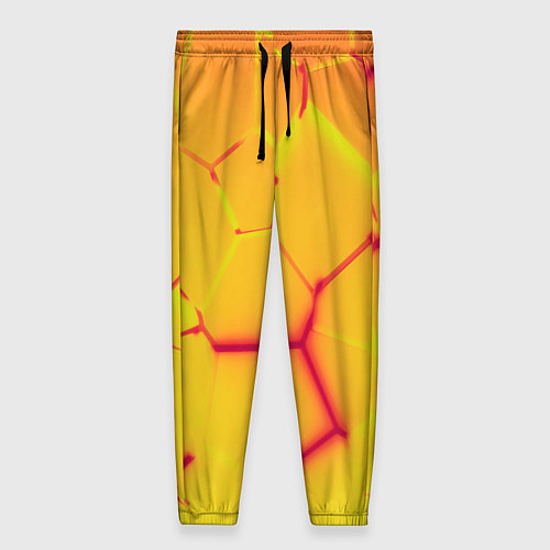 Женские брюки Плиты желтые броня / 3D-принт – фото 1