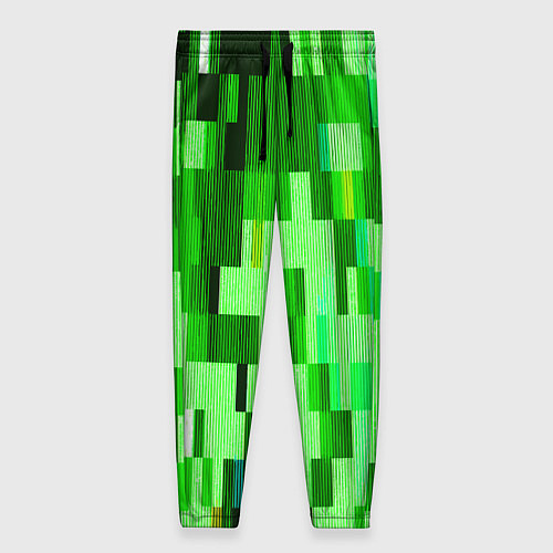 Женские брюки Зелёный глитч / 3D-принт – фото 1