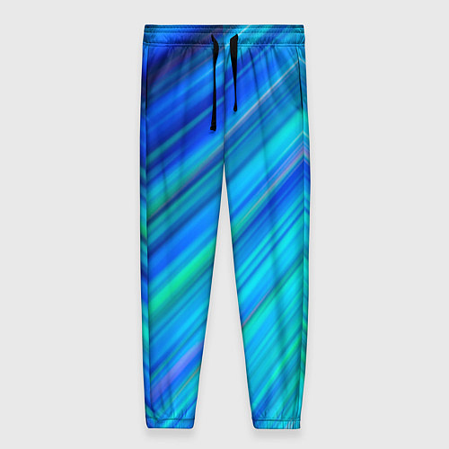 Женские брюки Неоновые синие лучи / 3D-принт – фото 1