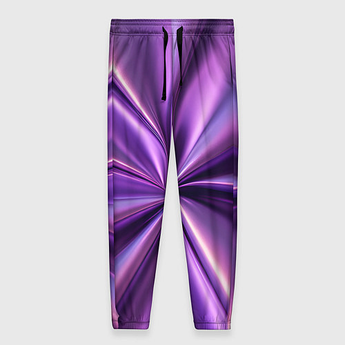 Женские брюки Металлический фиолетовый атлас ткань / 3D-принт – фото 1