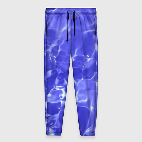 Женские брюки Синяя вода текстура / 3D-принт – фото 1