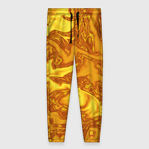 Женские брюки Абстракция жидкое золото / 3D-принт – фото 1
