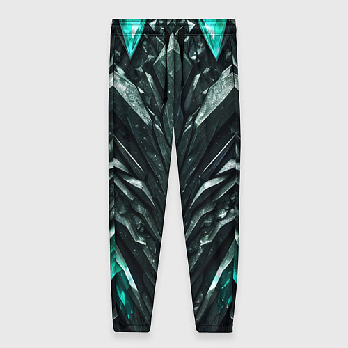Женские брюки Зелёная малахитовая броня / 3D-принт – фото 1