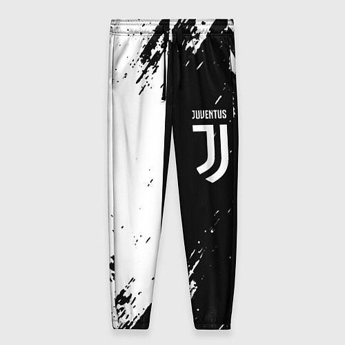 Женские брюки Juventus краски чёрнобелые / 3D-принт – фото 1