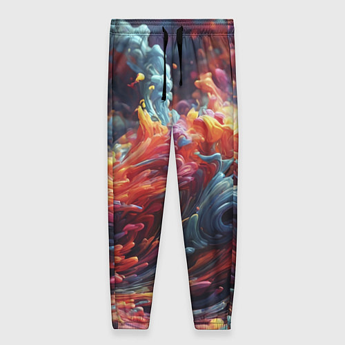 Женские брюки Многоцветный дым / 3D-принт – фото 1