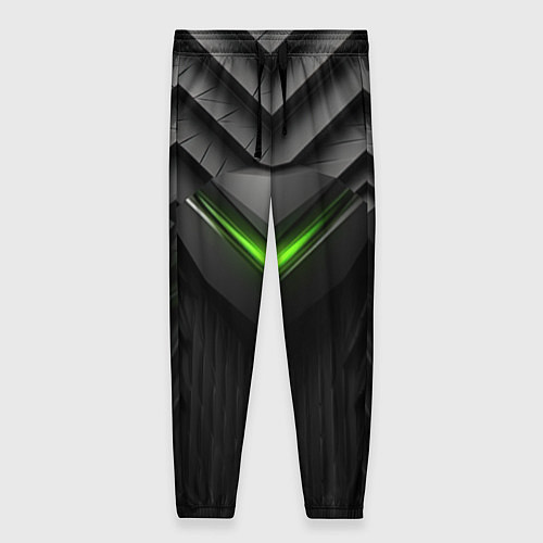 Женские брюки Яркий акцент зеленого / 3D-принт – фото 1