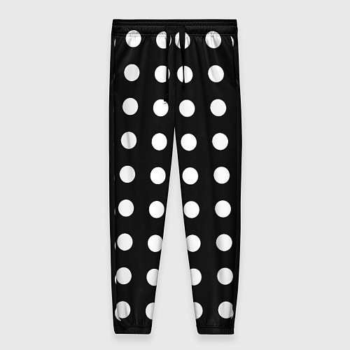 Женские брюки Белый горошек / 3D-принт – фото 1