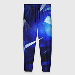Женские брюки Black and blue abstract background sport style