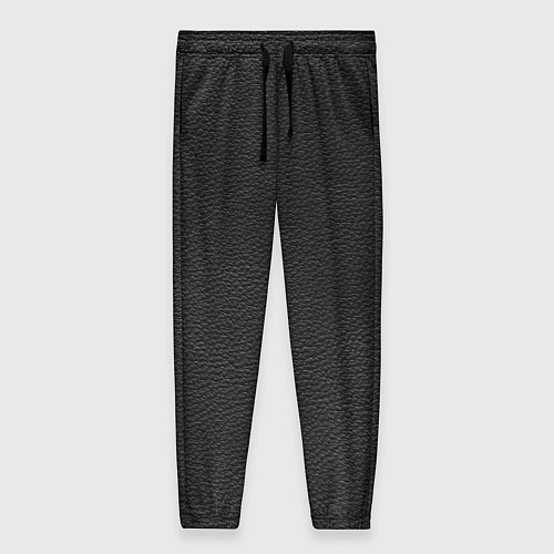 Женские брюки Чёрная мятая кожа / 3D-принт – фото 1