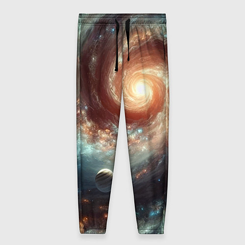 Женские брюки Далёкая неоновая галактика - нейросеть / 3D-принт – фото 1